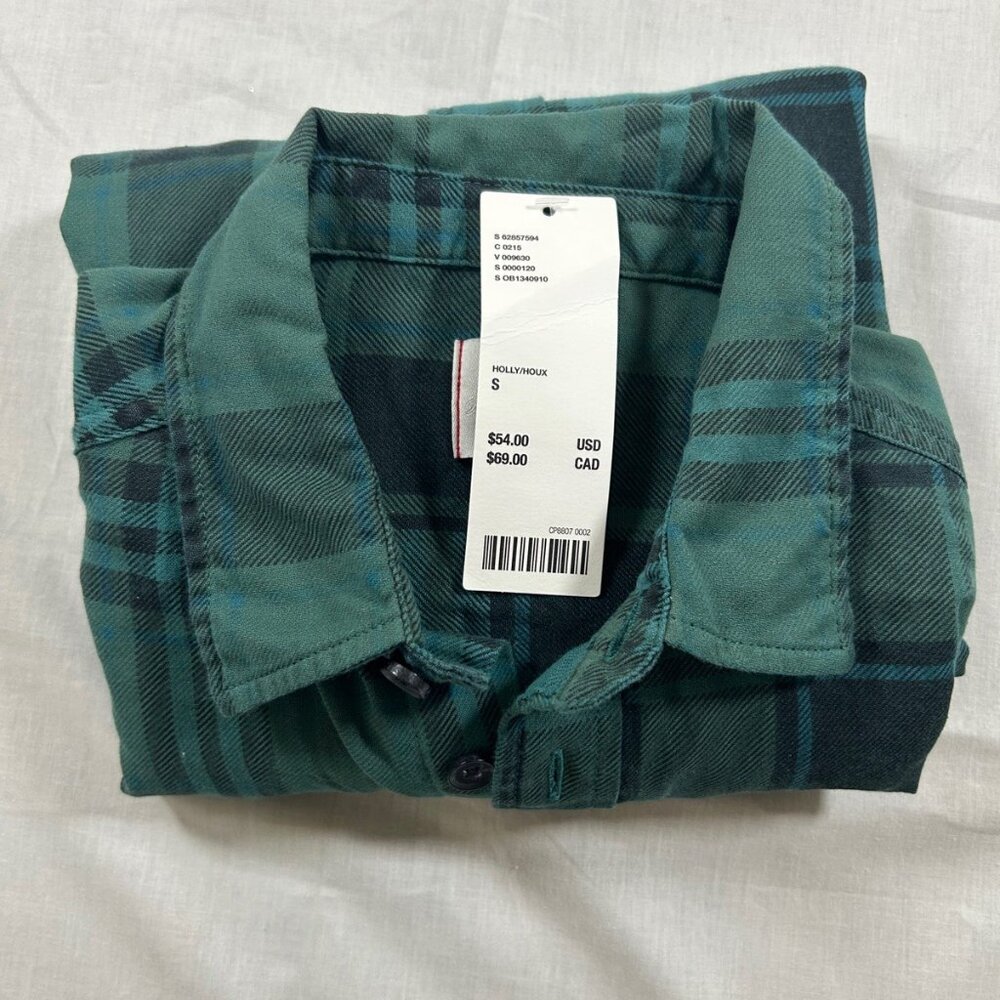 Urban Outfitters New BDG green Plaid Flannel Shirt Small NWT - Picture 4 of 7